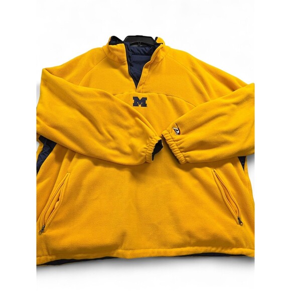 Michigan Wolverines UM 1/4 Zip Pullover Reversible Jacket Pro Player XXL READ - Picture 9 of 15